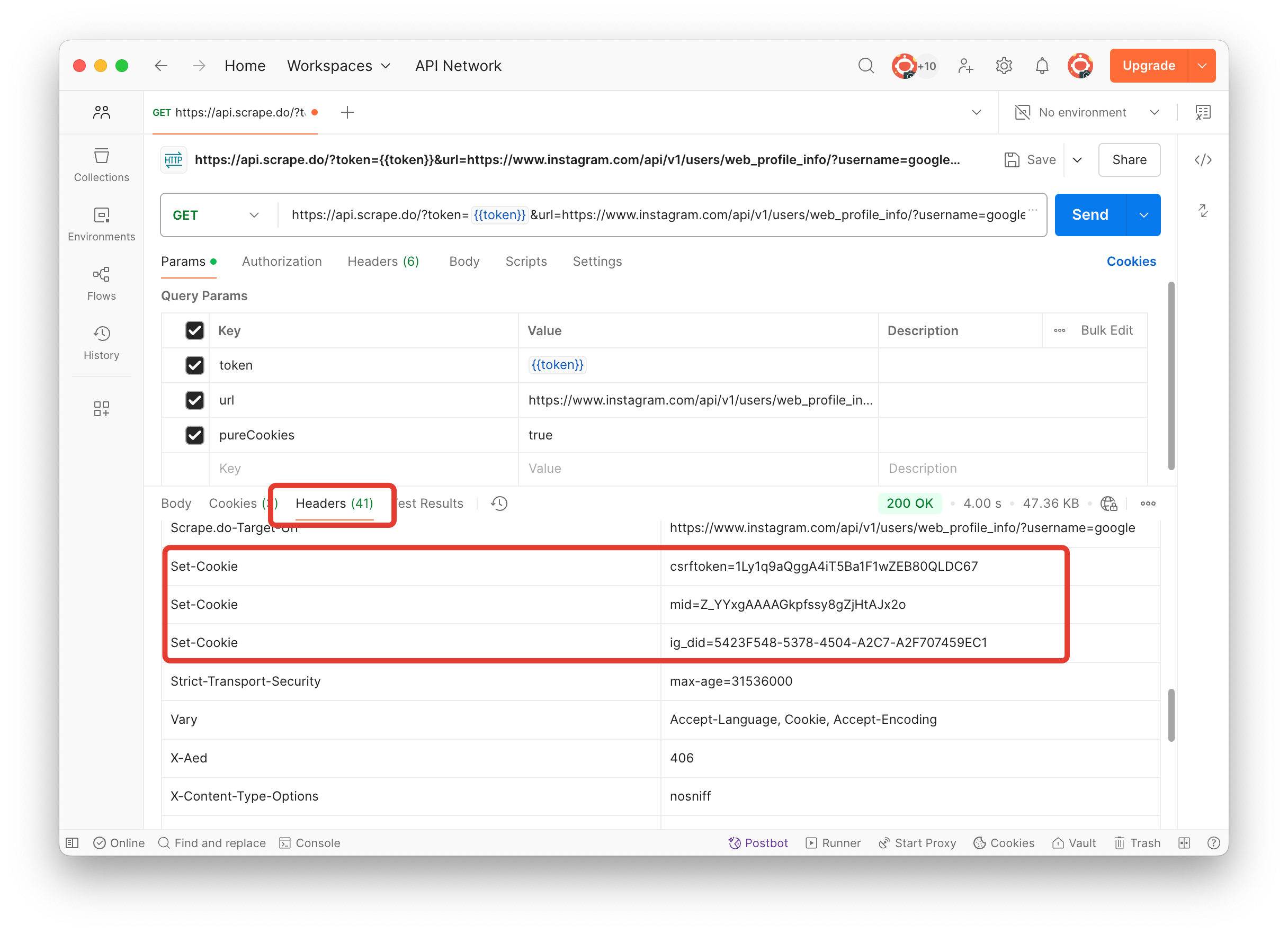 Pure Cookies Response
