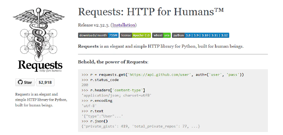 python requests library for web scraping