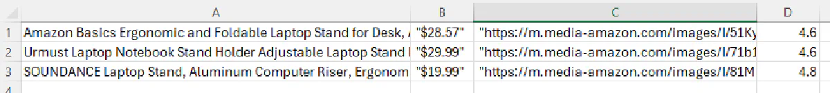 scraping product information from amazon