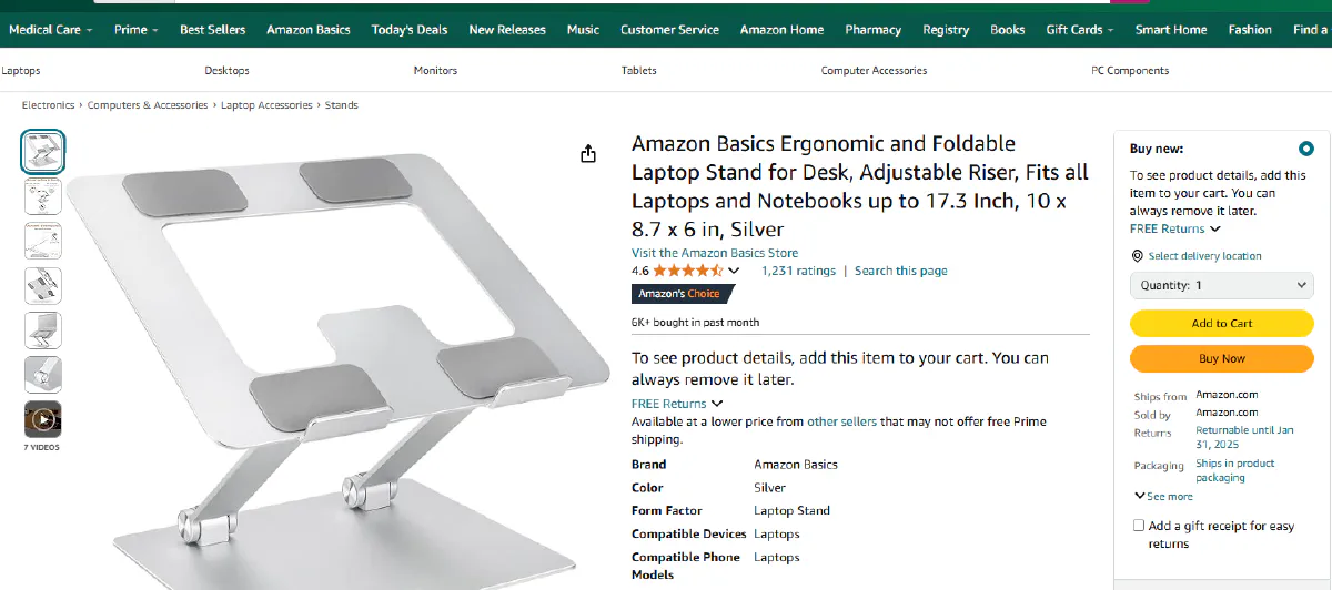 amazon scraping demo product