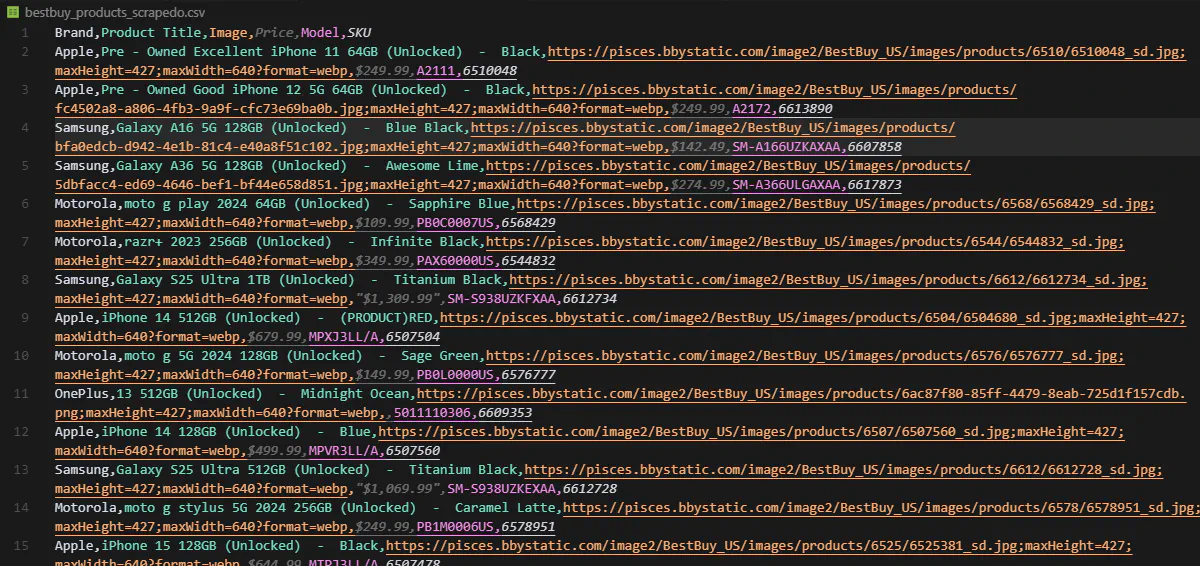 scraping all category from best buy