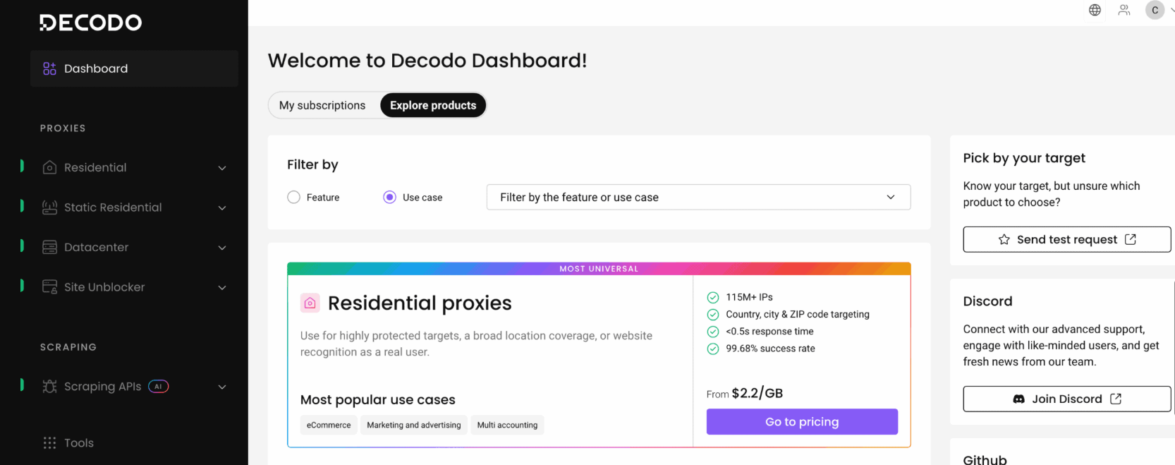 decodo web scraping api