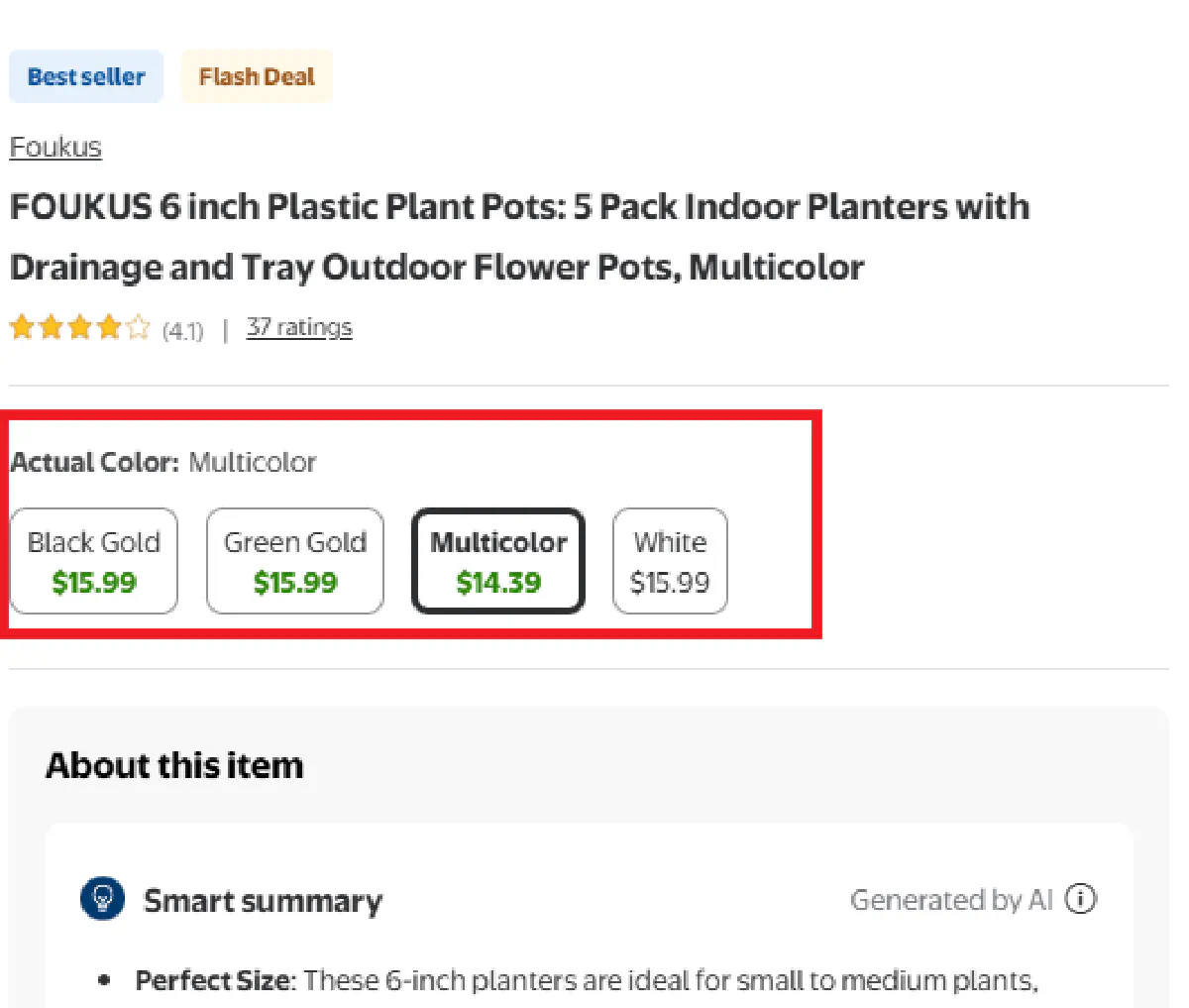 walmart item variants