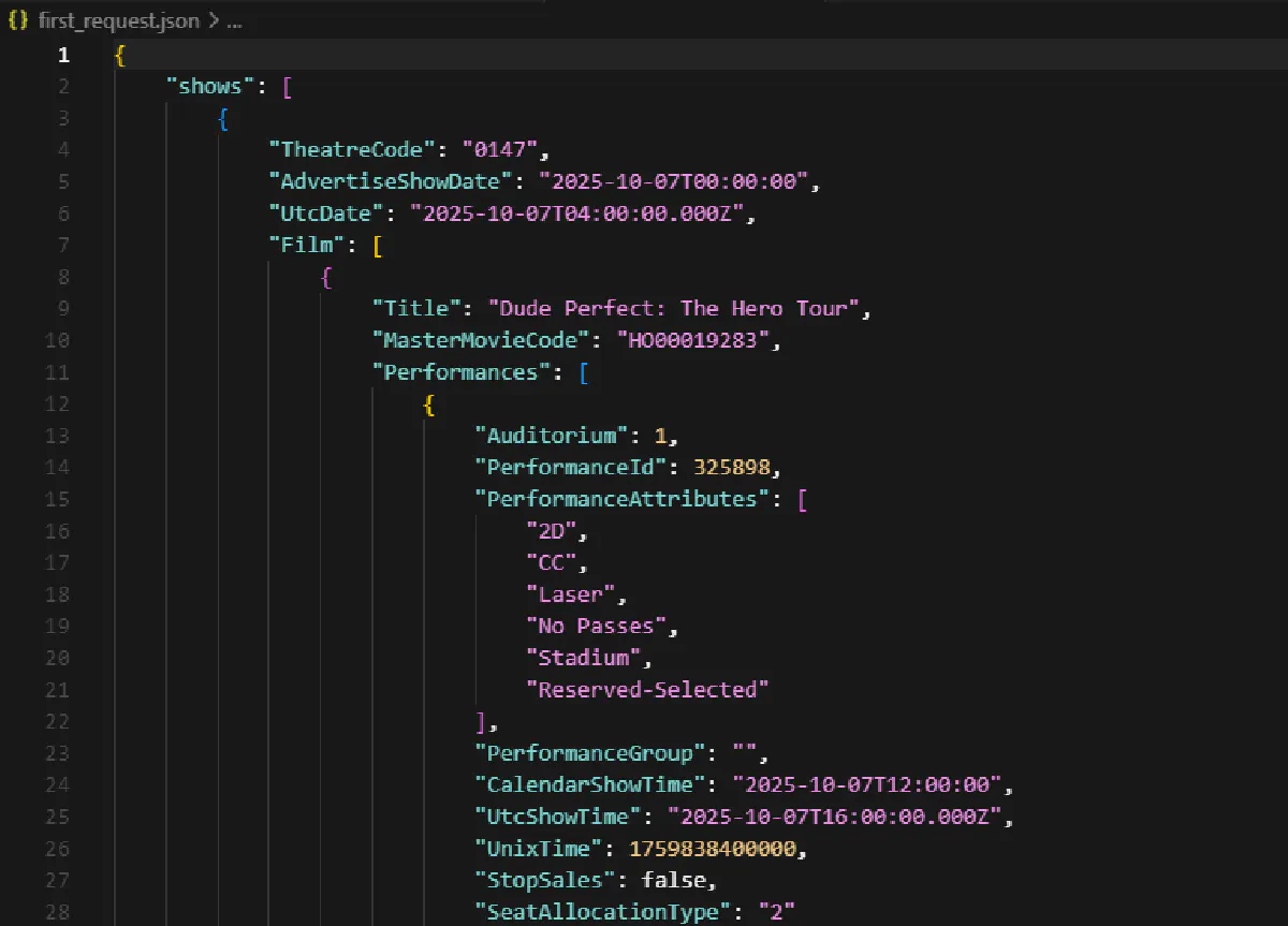 regmovies scrape screenings