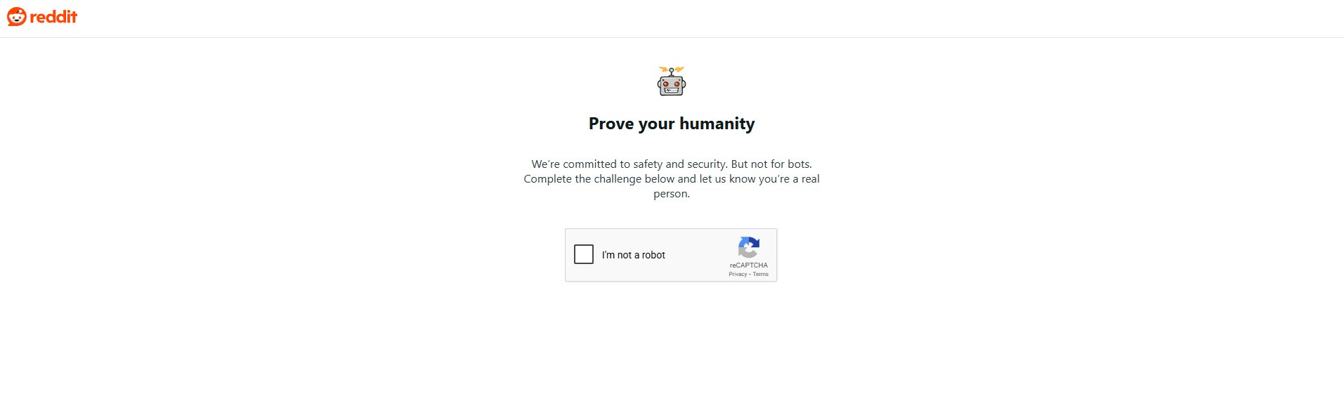 reddit captcha prove your humanity