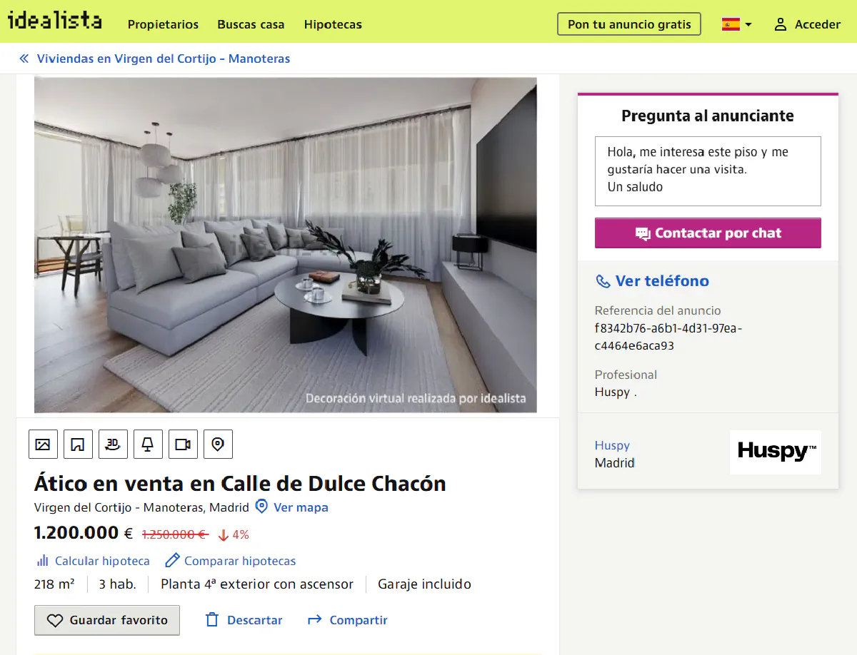 scrape idealista listing