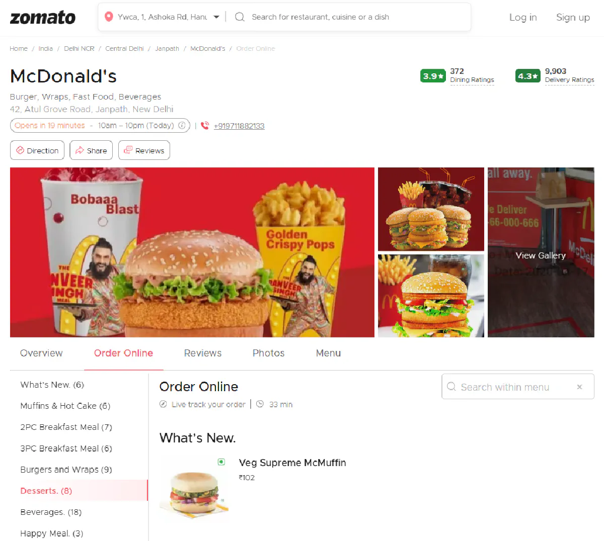 zomato menu scraper