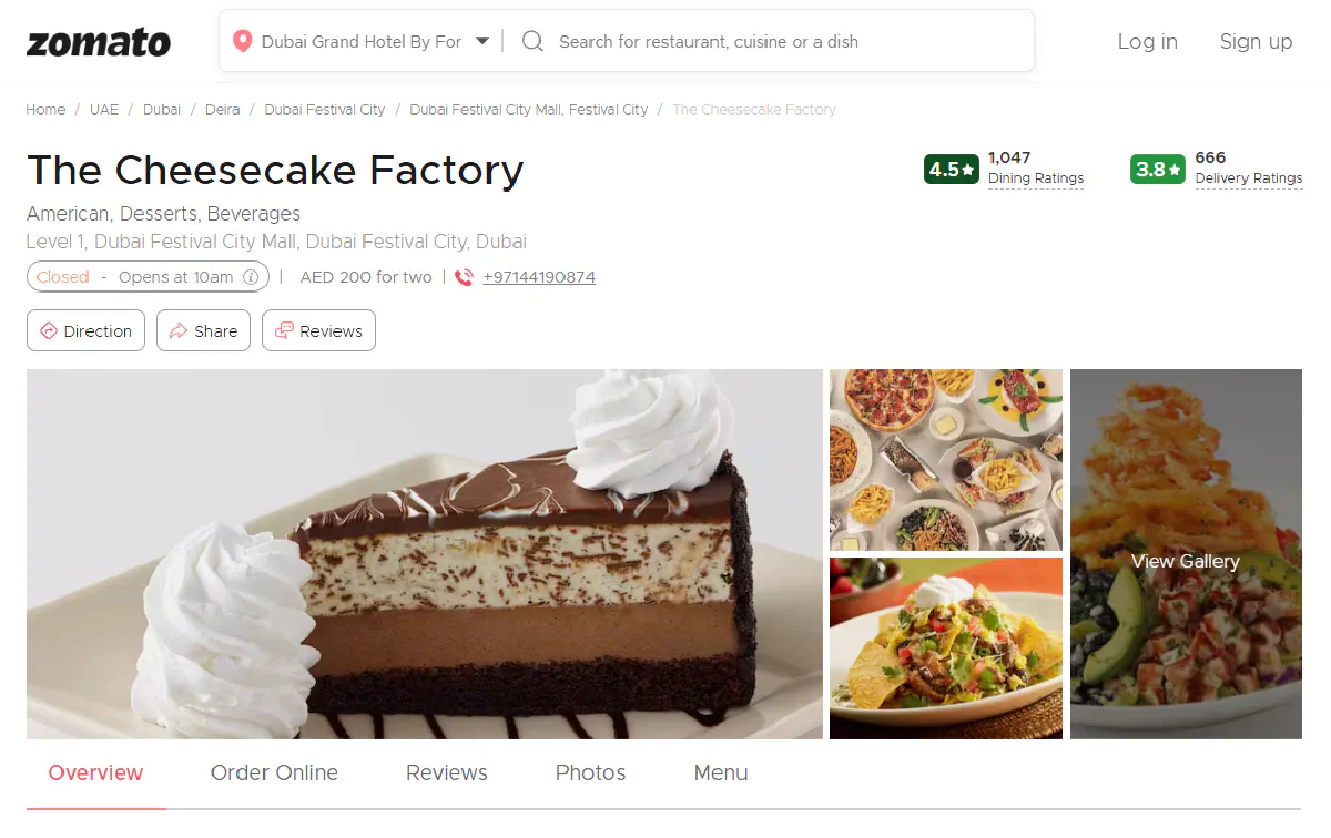 scrape restaurant info from Zomato