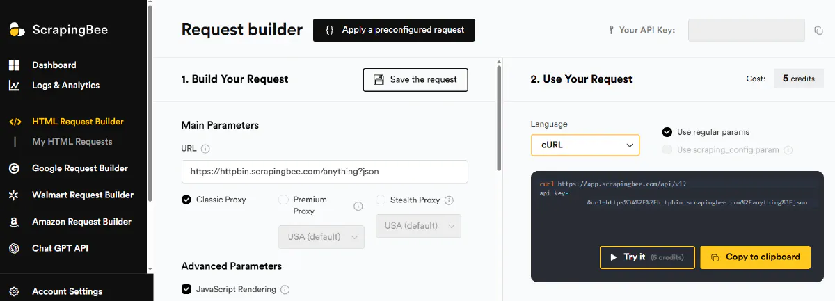 scrapingbee  web scraping api