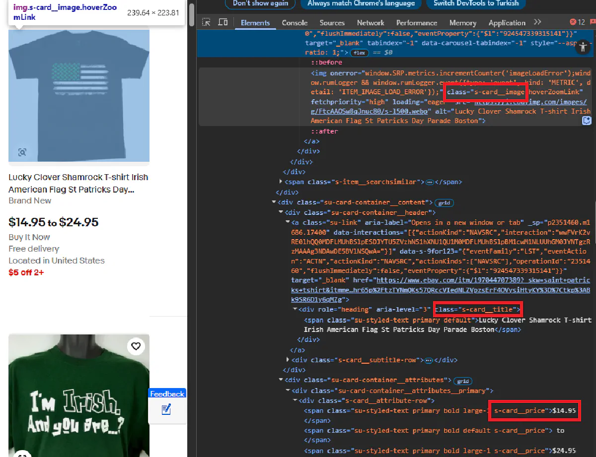 scrape ebay categories