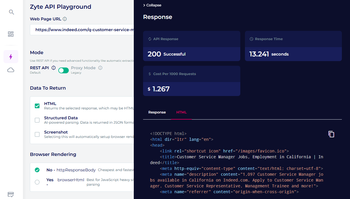 zyte web scraping api